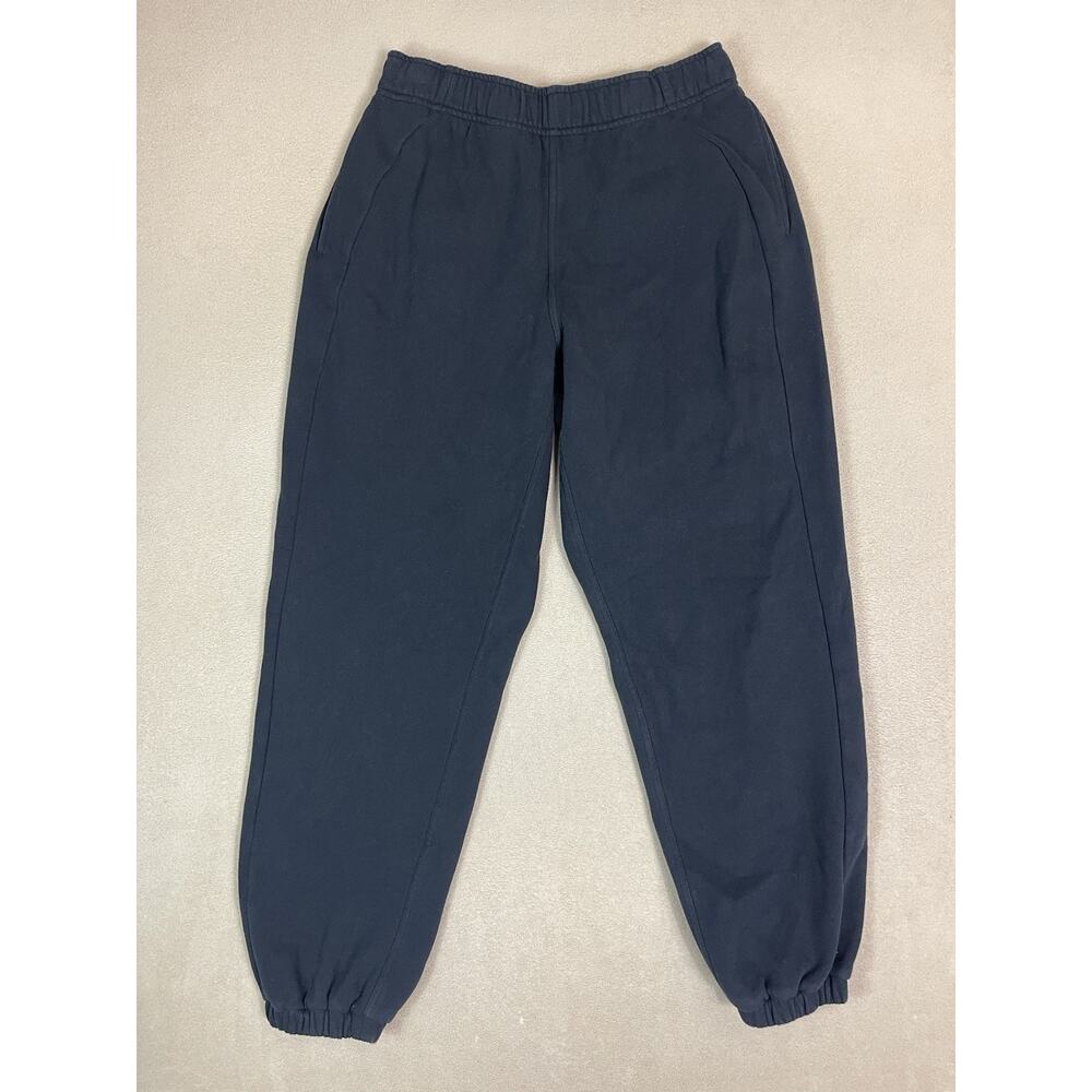 Lululemon Sweatpants Womens S Black Tapered Elastic Waist Fleece Athletic